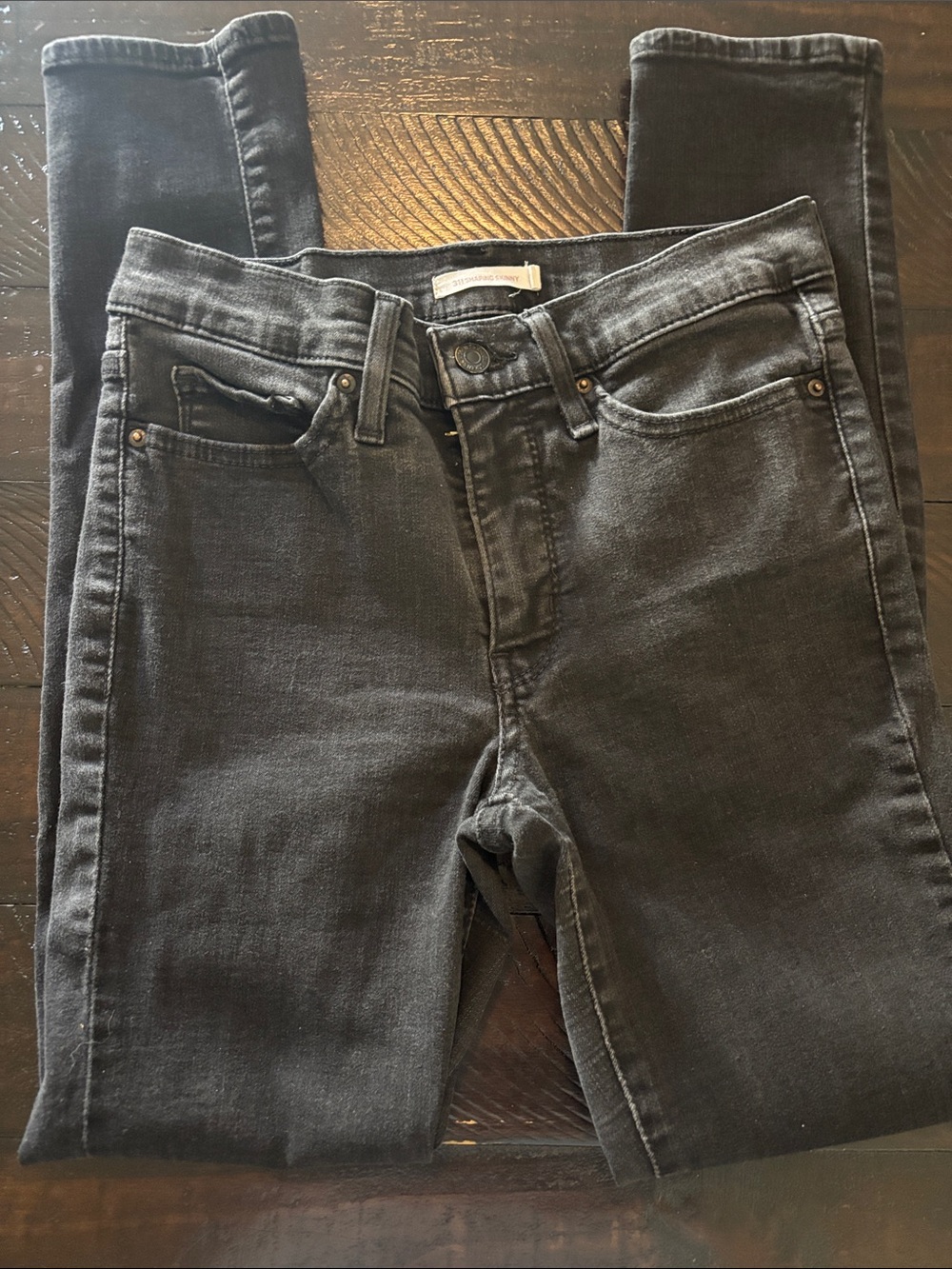 Levi's 311 Shaping Skinny Jeans Faded Black Denim Size 27